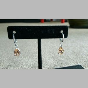 Orange Tourmaline Dangle Earrings